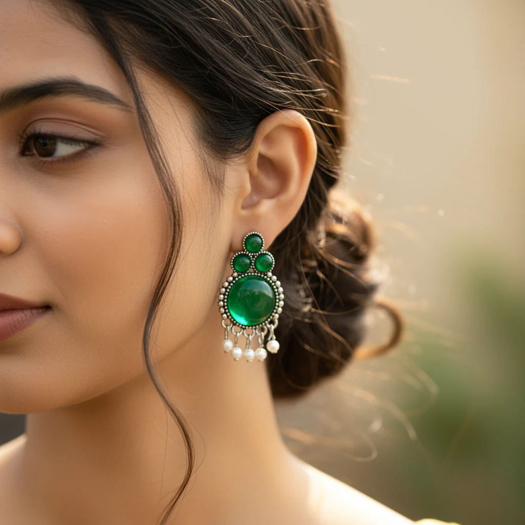 Set of 12 Random Earrings with Folding Jhumka Box - Image 4