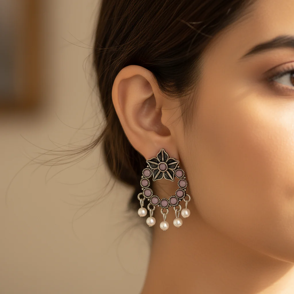 Set of 12 Random Earrings with Folding Jhumka Box - Image 5