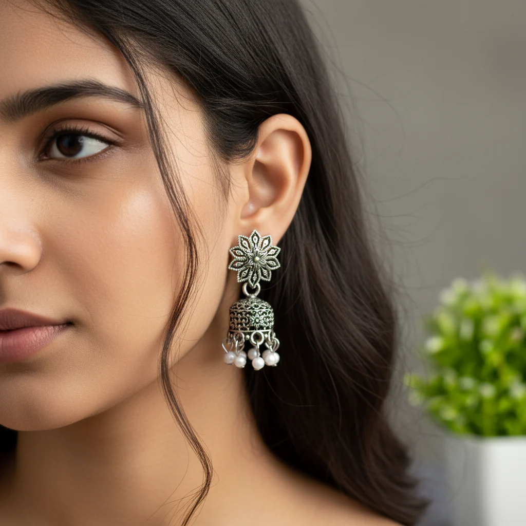 Set of 12 Random Earrings with Folding Jhumka Box - Image 8